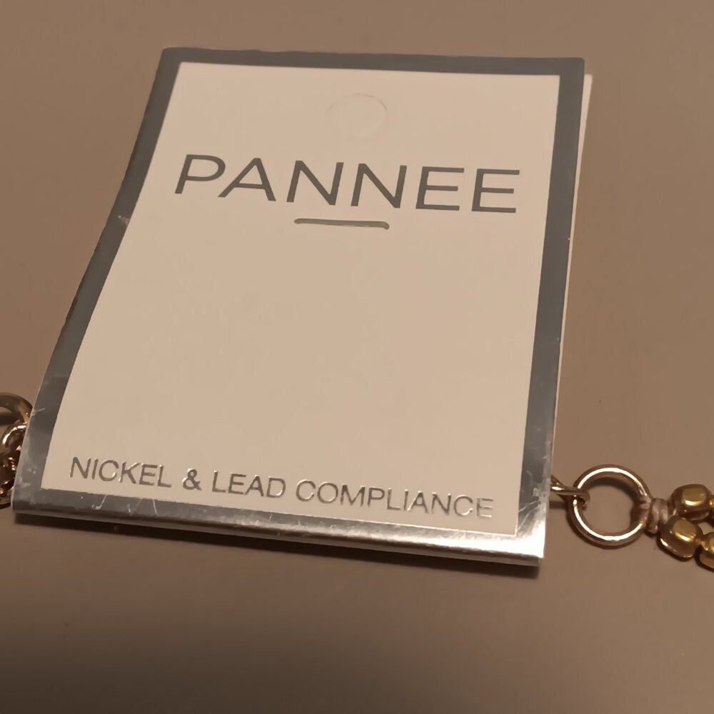 Pannee pink multi-layer necklace & Powered by Pink rhinestone earrings - Picture 6 of 14
